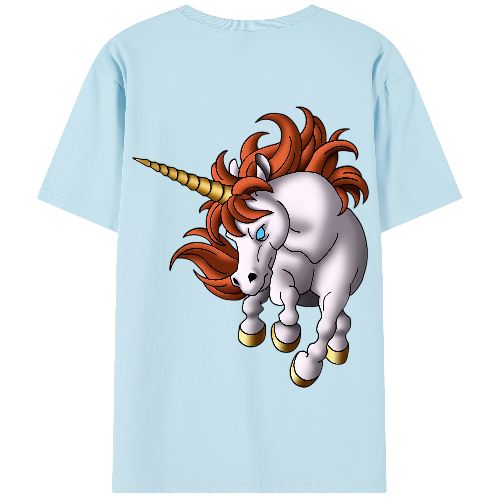 （画像用） ドラゴンクエスト Doragon Kuesuto Dragon Quest 綿100％半袖Tシャツ（背面プリント）